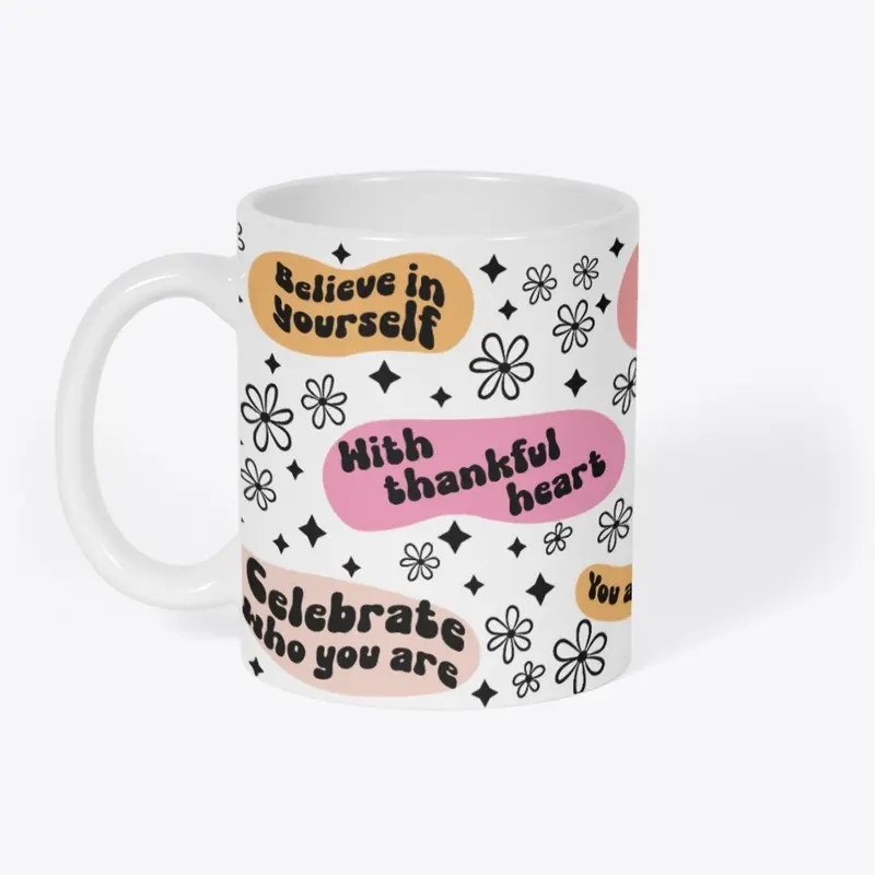 positive vibes cup colorful mug